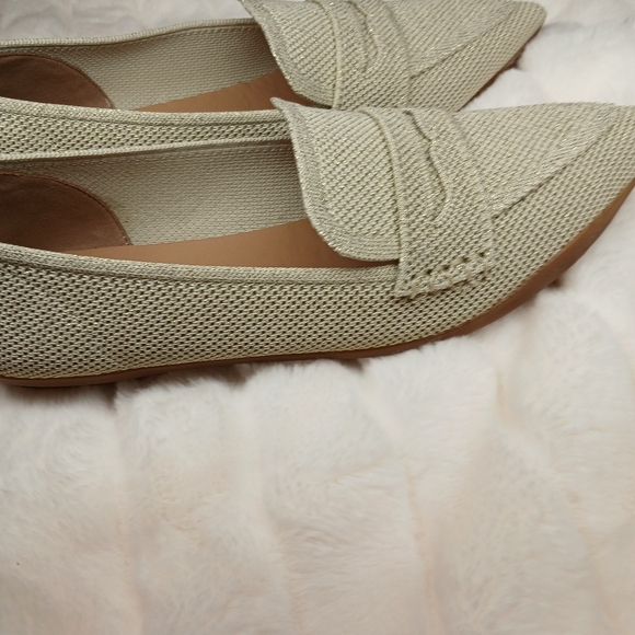 Aerosoles Women’s Size 8 Sparkle Knit Loafers Beige Gold NWOT - Picture 10 of 12